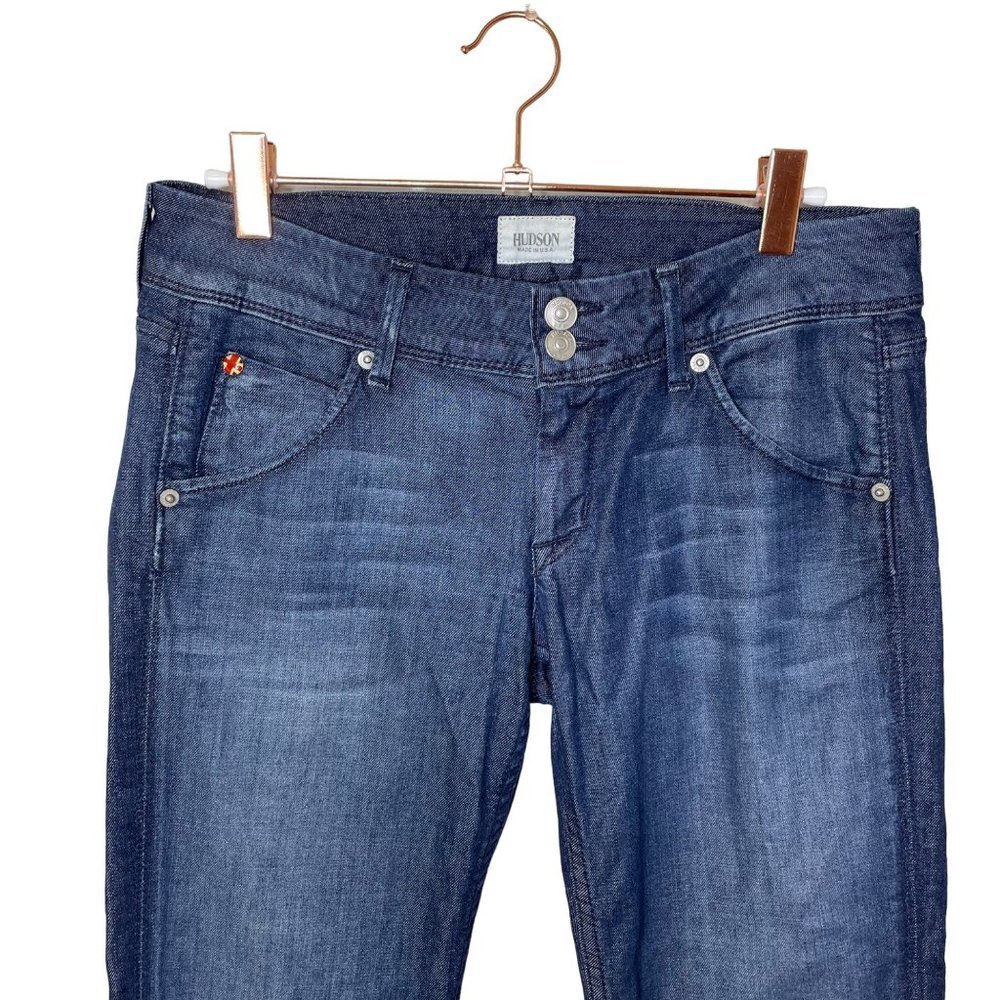 Hudson Collin Flap Skinny Jeans in Crete Dark Wash W422TIL Tencel Size 26 - Picture 4 of 10